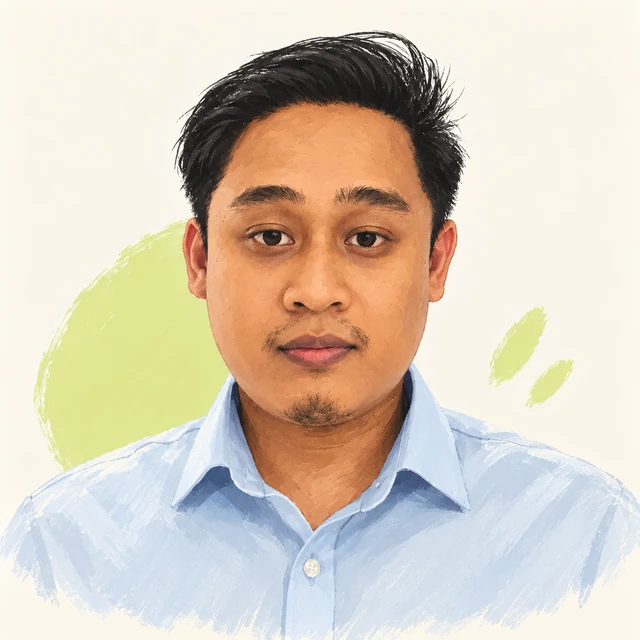 Illustrated portrait of Azmir Shah, founder of BylineCV